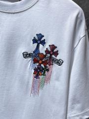 Chr0me Hearts Rainbow Multi Cross Embroidery Dual-Sided Short Sleeve T-shirt