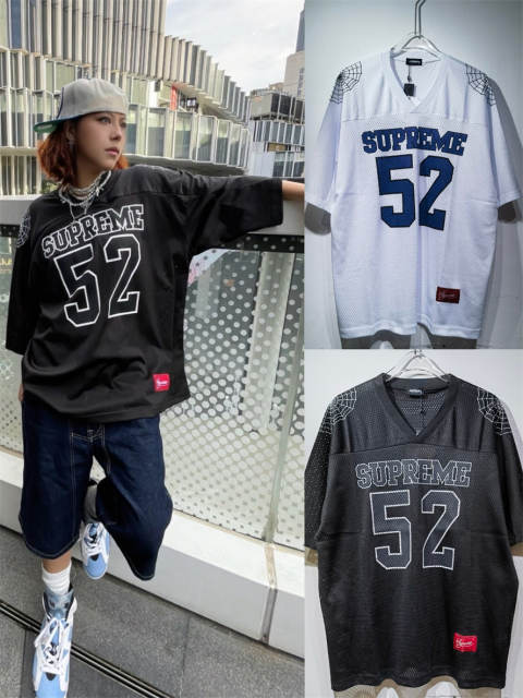 Suprem* SSx24 Week6 Spiderweb Football Jersey Mesh Short Sleeve Jersey