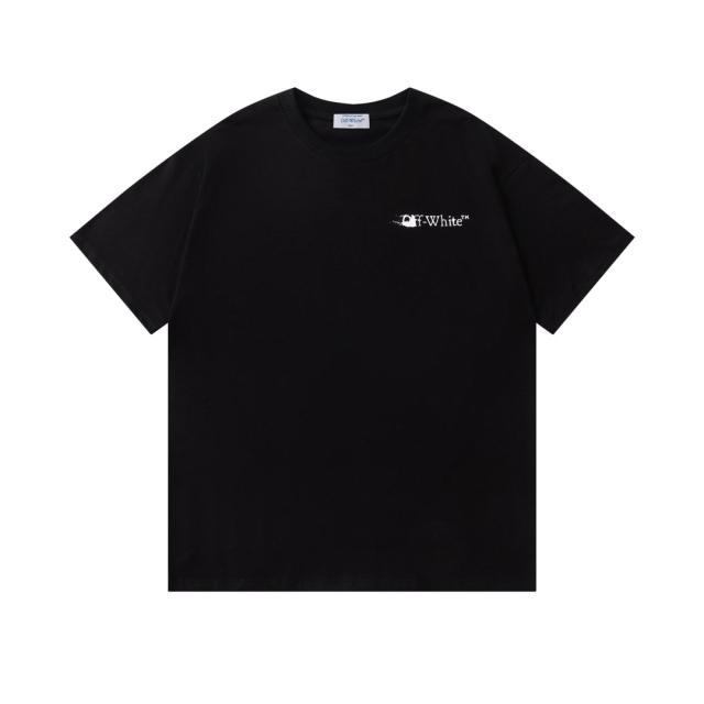 OW Brush Stroke Arrow Dual Print Short Sleeve T-shirt