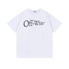 OW Classic Serif Logo Big Arrow Dual Print Short Sleeve T-shirt