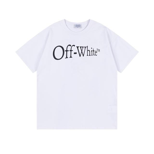 OW Classic Serif Logo Big Arrow Dual Print Short Sleeve T-shirt