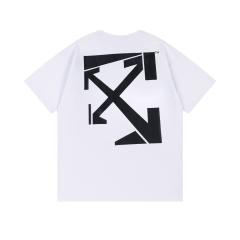 OW Classic Serif Logo Big Arrow Dual Print Short Sleeve T-shirt