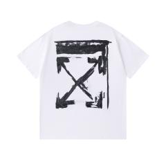 OW Brush Stroke Arrow Dual Print Short Sleeve T-shirt