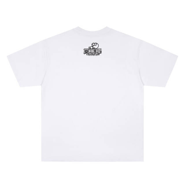 BAPE x One Piece Co-branded Full Crew Character Graphic Short Sleeve T-shirt