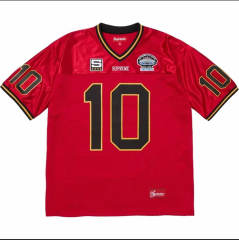 Suprem* SS26 Week1 Find God Rhinestone Patch Football Jersey