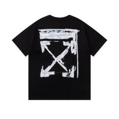 OW Brush Stroke Arrow Dual Print Short Sleeve T-shirt