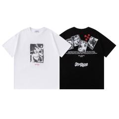 OW Renaissance Religious Oil Painting Photo Collage Dual Print Short Sleeve T-shirt