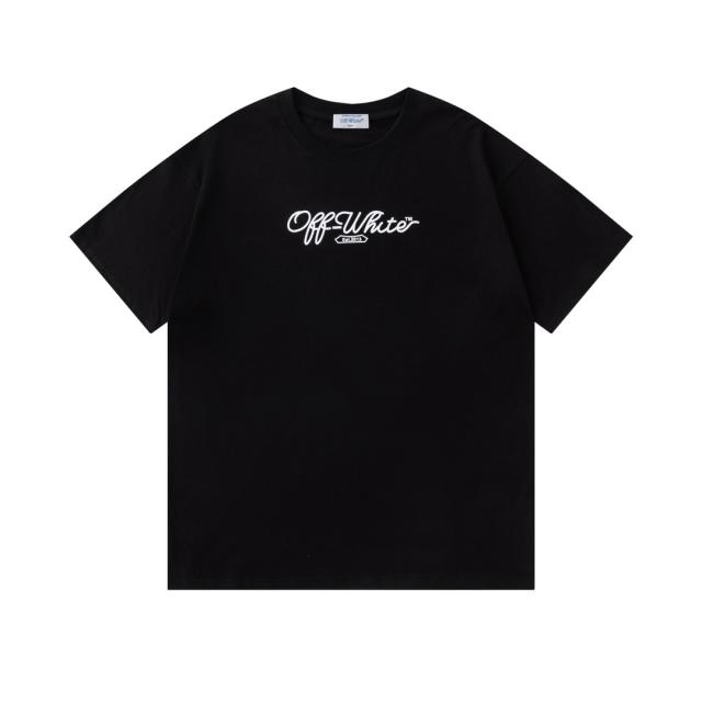 OW Scissors Outline Arrow Dual Front Back Short Sleeve T-shirt