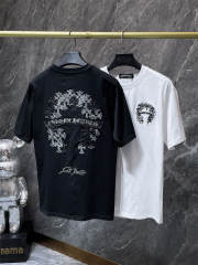 Chr0me Hearts St.Barth Multi Cross Horseshoe Patch Dual Front Back Short Sleeve T-shirt