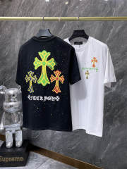 Chr0me Hearts St.Barth Multi Cross Horseshoe Patch Dual Front Back Short Sleeve T-shirt