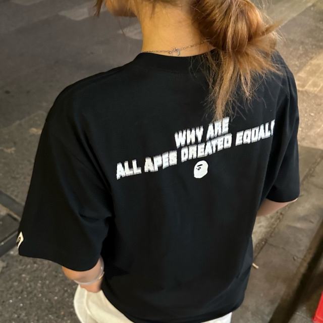 1:1 quality Bape Classic Font Tee 2 colors