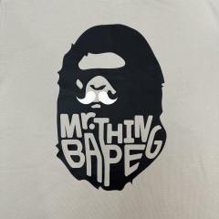 1:1 quality Bape Ape Beard Letter Print Tee 2 colors