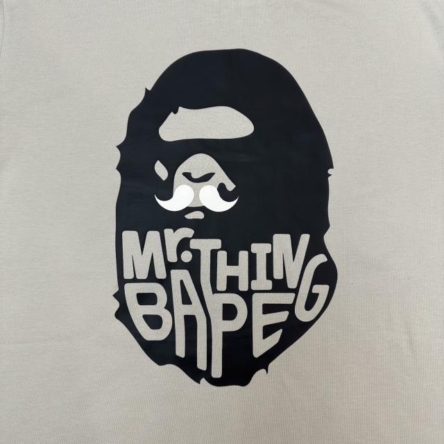 1:1 quality Bape Ape Beard Letter Print Tee 2 colors