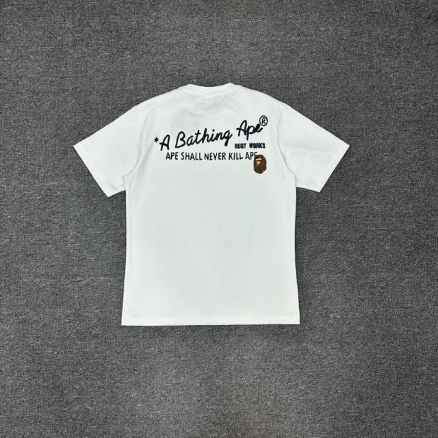 1:1 quality Bape Hand Painted Graffiti Ape Head Print Tee 2 colors