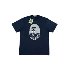 1:1 quality Bape Ape Beard Letter Print Tee 2 colors