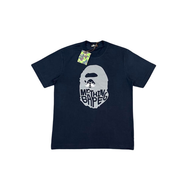 1:1 quality Bape Ape Beard Letter Print Tee 2 colors