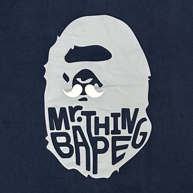1:1 quality Bape Ape Beard Letter Print Tee 2 colors