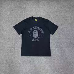 1:1 Quality Bape Ape Big Ape Logo T-Shirt Black White