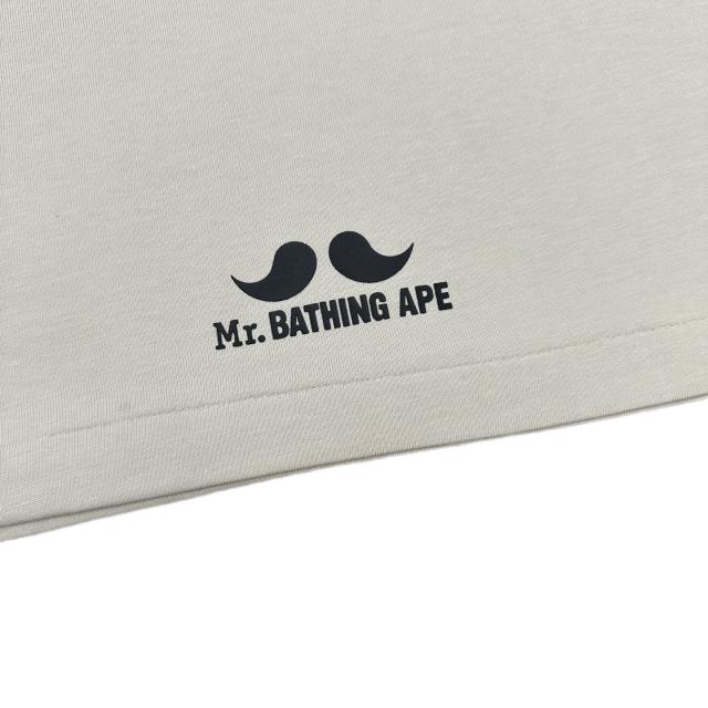1:1 quality Bape Ape Beard Letter Print Tee 2 colors