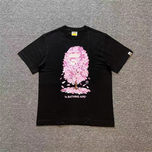 1:1 Quality Bape Sakura T-Shirt 2 Colors Black White