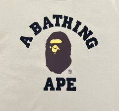 1:1 Quality Bape Ape Small Head Letter Print Tee 4 colors
