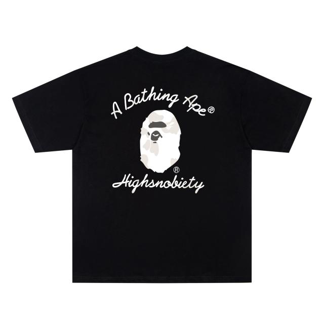 A Bathing Ape Bape × Highsnobiety Dual Front Back Logo Co-branded Short Sleeve T-shirt