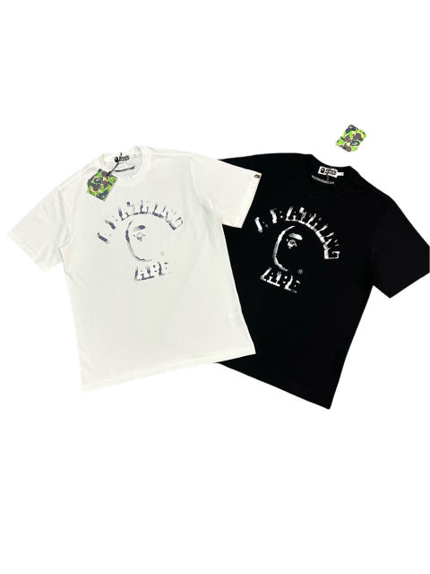 1:1 quality Bape Spray Paint Pattern Print Tee 2 colors