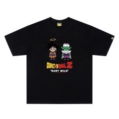 A Bathing Ape Bape × Dragon Ball Z Goku Piccolo Baby Milo Front Print Short Sleeve T-shirt