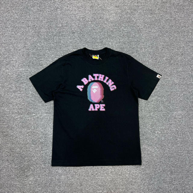 1:1 quality Bape Hand Painted Graffiti Ape Head Print Tee 2 colors