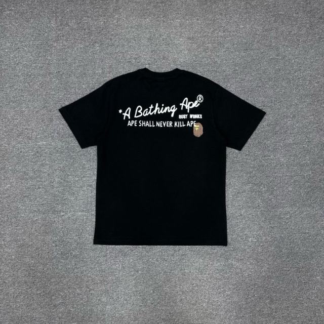 1:1 quality Bape Hand Painted Graffiti Ape Head Print Tee 2 colors