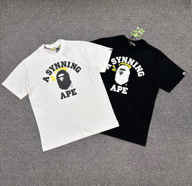 1:1 Quality Bape A Bathing Lightning T-Shirt Black White