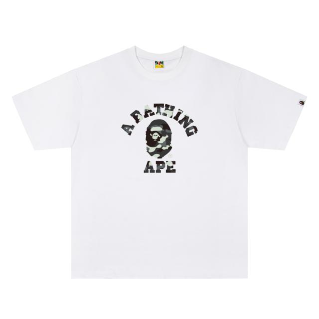 A Bathing Ape Bape FW25 City Camo Luminous Ape Head Front Print Short Sleeve T-shirt