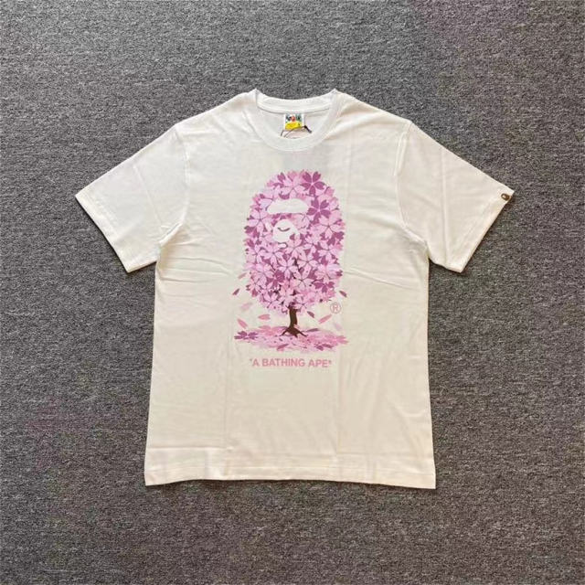 1:1 Quality Bape Sakura T-Shirt 2 Colors Black White