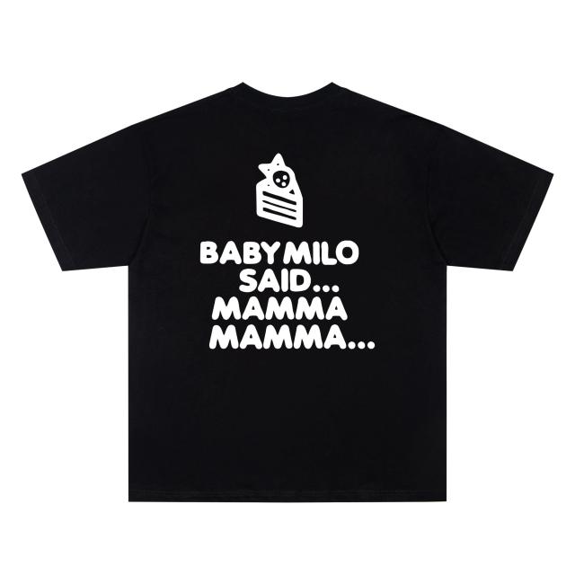 A Bathing Ape Bape Winter Baby Milo Cake Dual Front Back Print Short Sleeve T-shirt