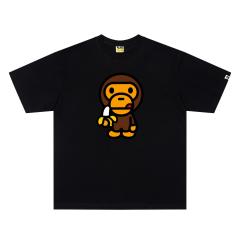 A Bathing Ape Bape Baby Milo Banana Front Print Short Sleeve T-shirt