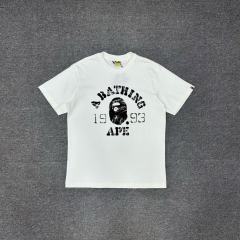1:1 quality Bape Hand Painted Graffiti Ape Head Print Tee 2 colors