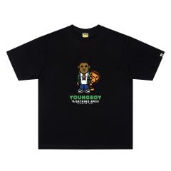 A Bathing Ape Bape × YoungBoy Co-brand Baby Milo Q-version Character Front Print Short Sleeve T-shirt