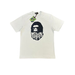 1:1 quality Bape Ape Beard Letter Print Tee 2 colors