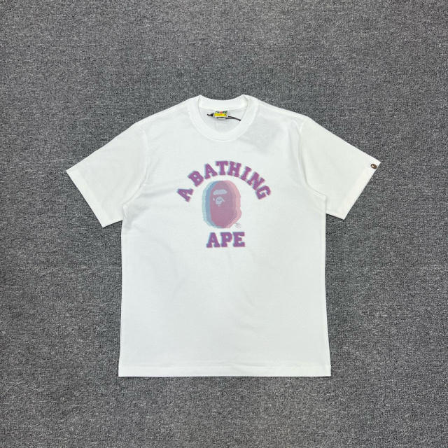 1:1 quality Bape Hand Painted Graffiti Ape Head Print Tee 2 colors