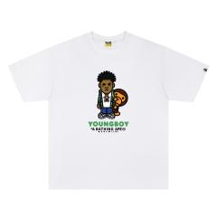 A Bathing Ape Bape × YoungBoy Co-brand Baby Milo Q-version Character Front Print Short Sleeve T-shirt