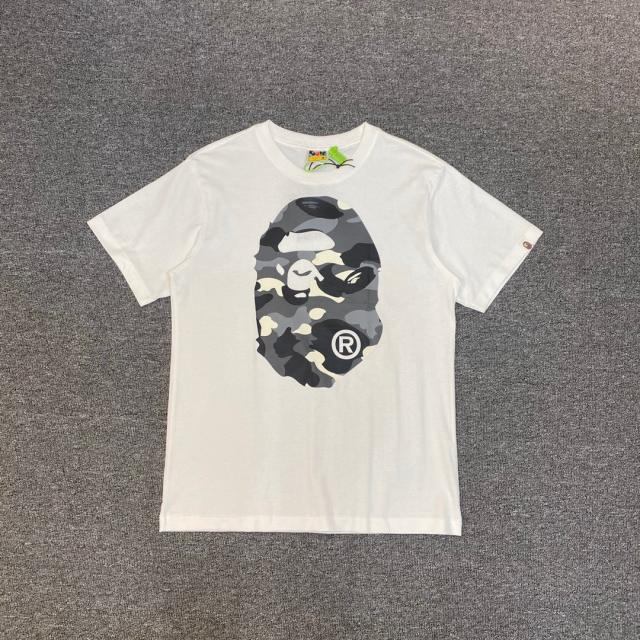 1:1 Quality Bape Glow in The Dark A Bathing Ape T-Shirt Black White