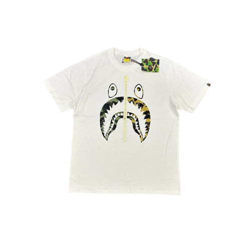 1:1 quality Bape Shark Zipper Print Tee 2 colors
