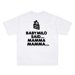 A Bathing Ape Bape Winter Baby Milo Cake Dual Front Back Print Short Sleeve T-shirt