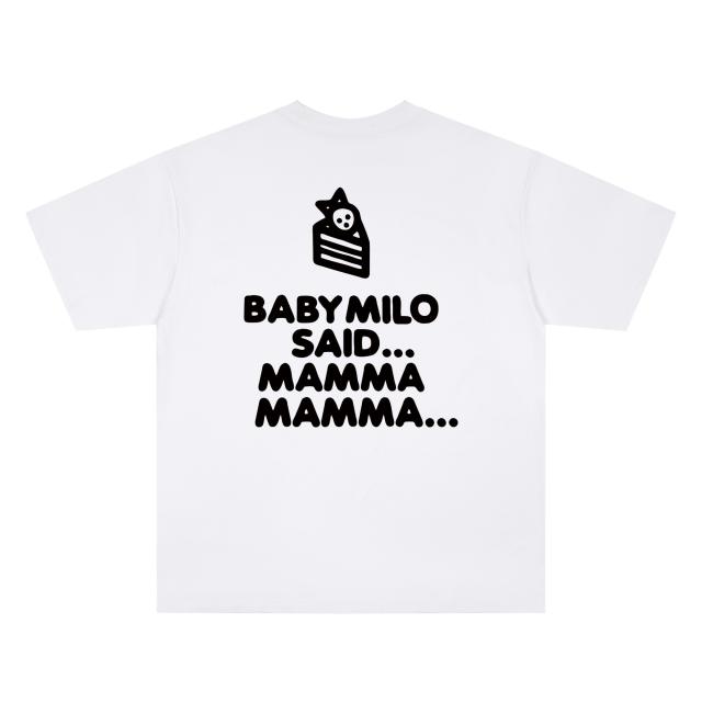 A Bathing Ape Bape Winter Baby Milo Cake Dual Front Back Print Short Sleeve T-shirt