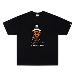 A Bathing Ape Bape Winter Baby Milo Cake Dual Front Back Print Short Sleeve T-shirt