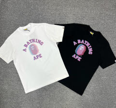 1:1 quality Bape Hand Painted Graffiti Ape Head Print Tee 2 colors