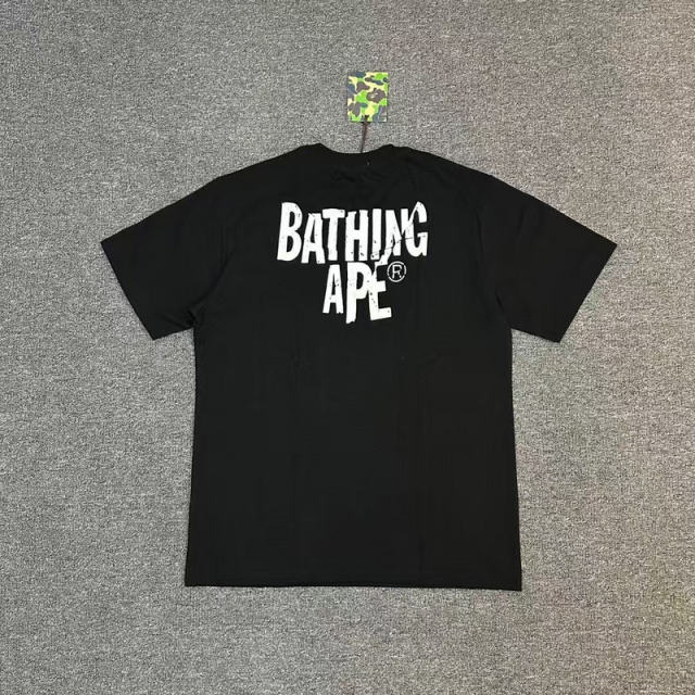 1:1 Quality Bape Ape Big Ape Logo T-Shirt Black White