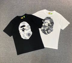1:1 Quality Bape Glow in The Dark A Bathing Ape T-Shirt Black White