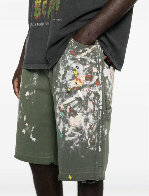 1:1 Top Quality Gallery Dept Paint Splatter Carpenter Work Shorts