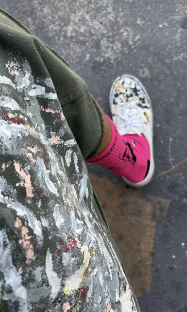 1:1 Top Quality Gallery Dept Paint Splatter Carpenter Work Shorts